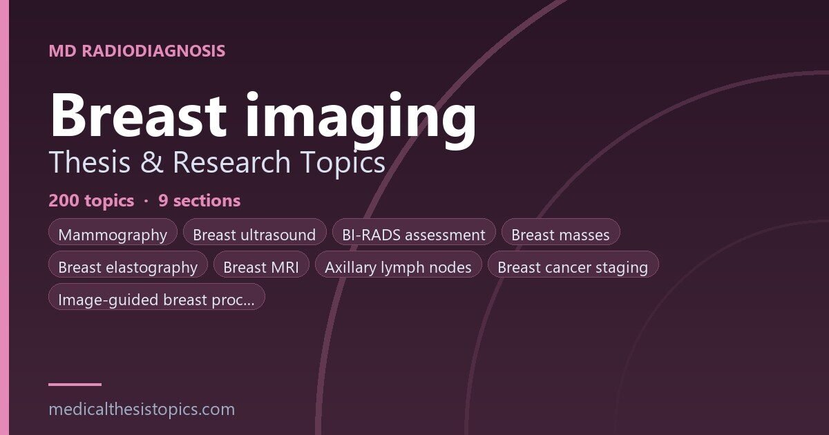 Breast Imaging Thesis Topics