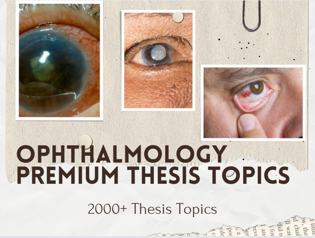 ophthalmology phd dissertation topics