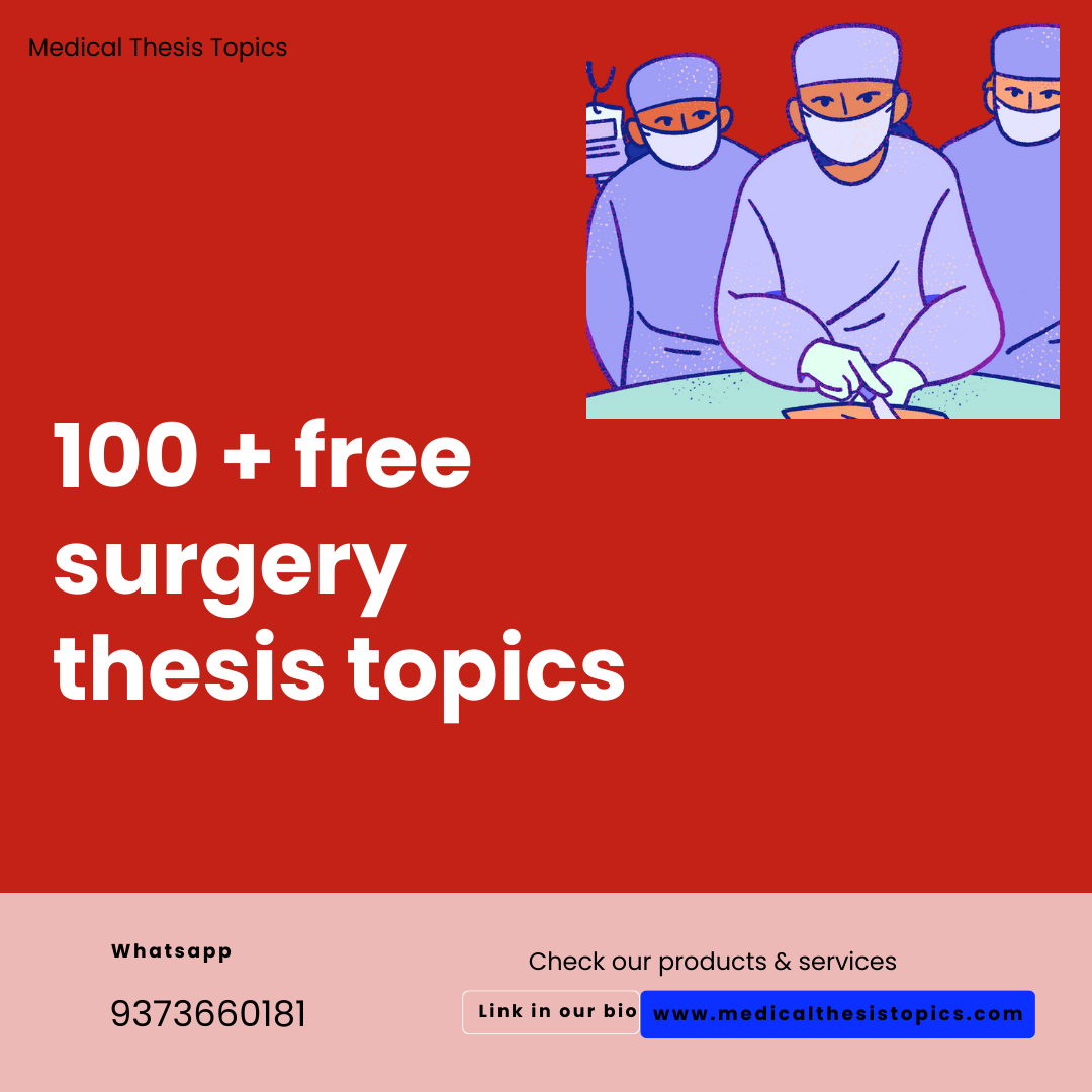 delhi university surgery thesis topics