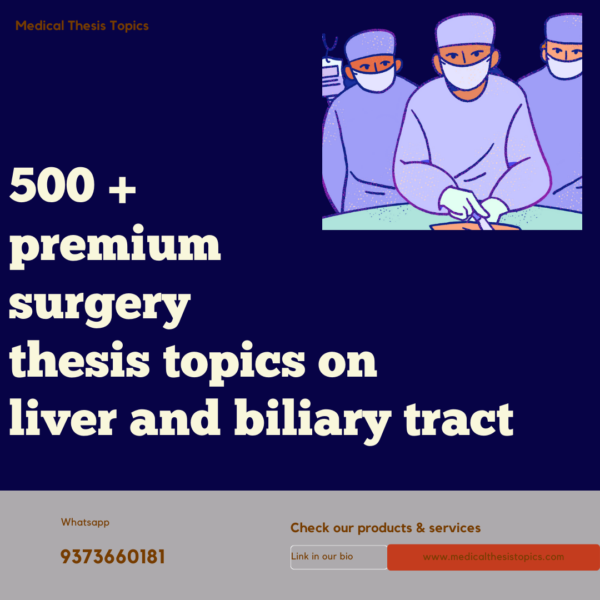 latest thesis topics in general surgery