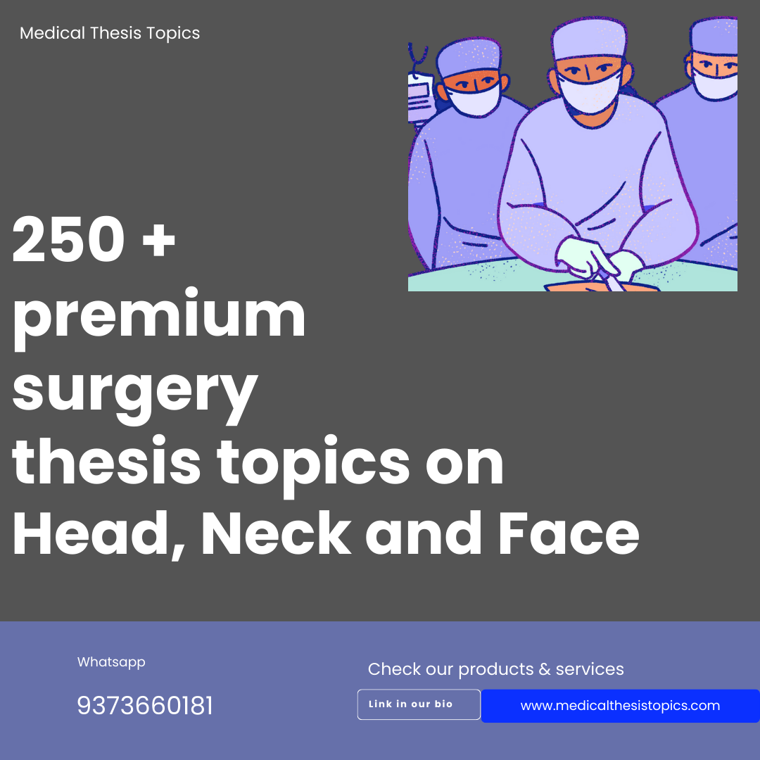 ms general surgery thesis topics