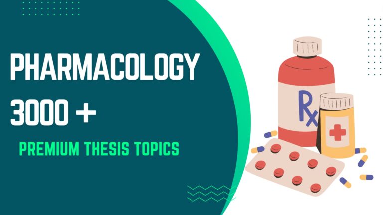 pharmacology thesis topics