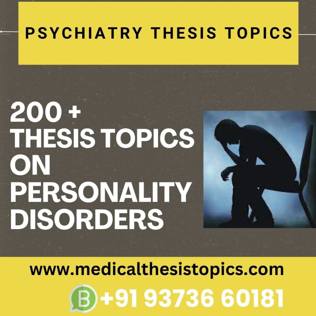 psychiatry thesis topics on personality disorders