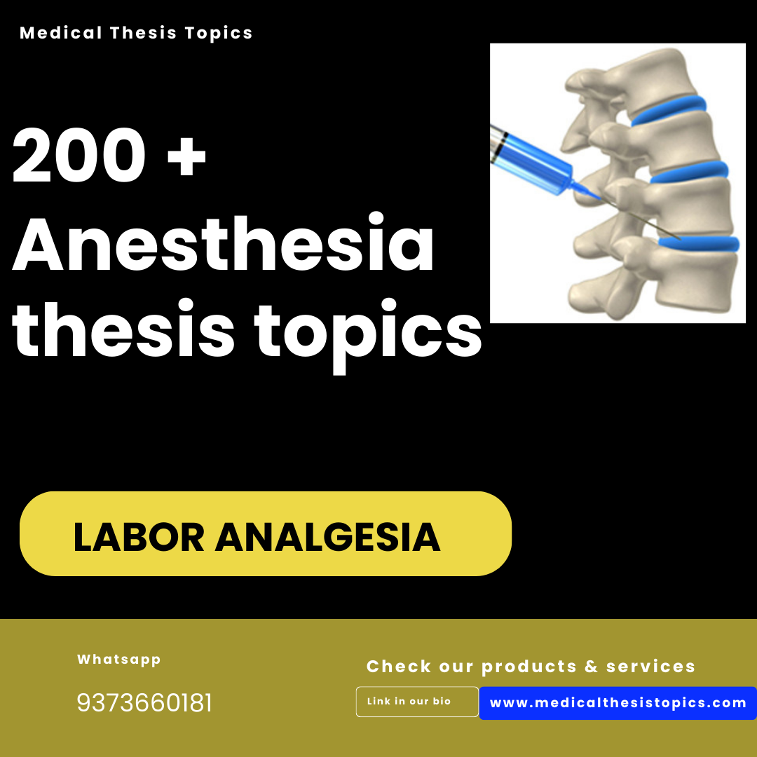 md anaesthesia thesis topics