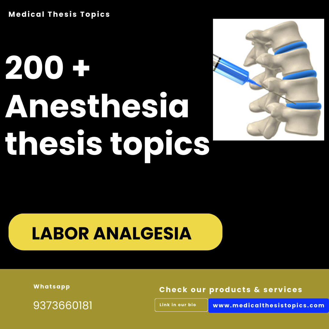 anesthesia thesis topics rguhs