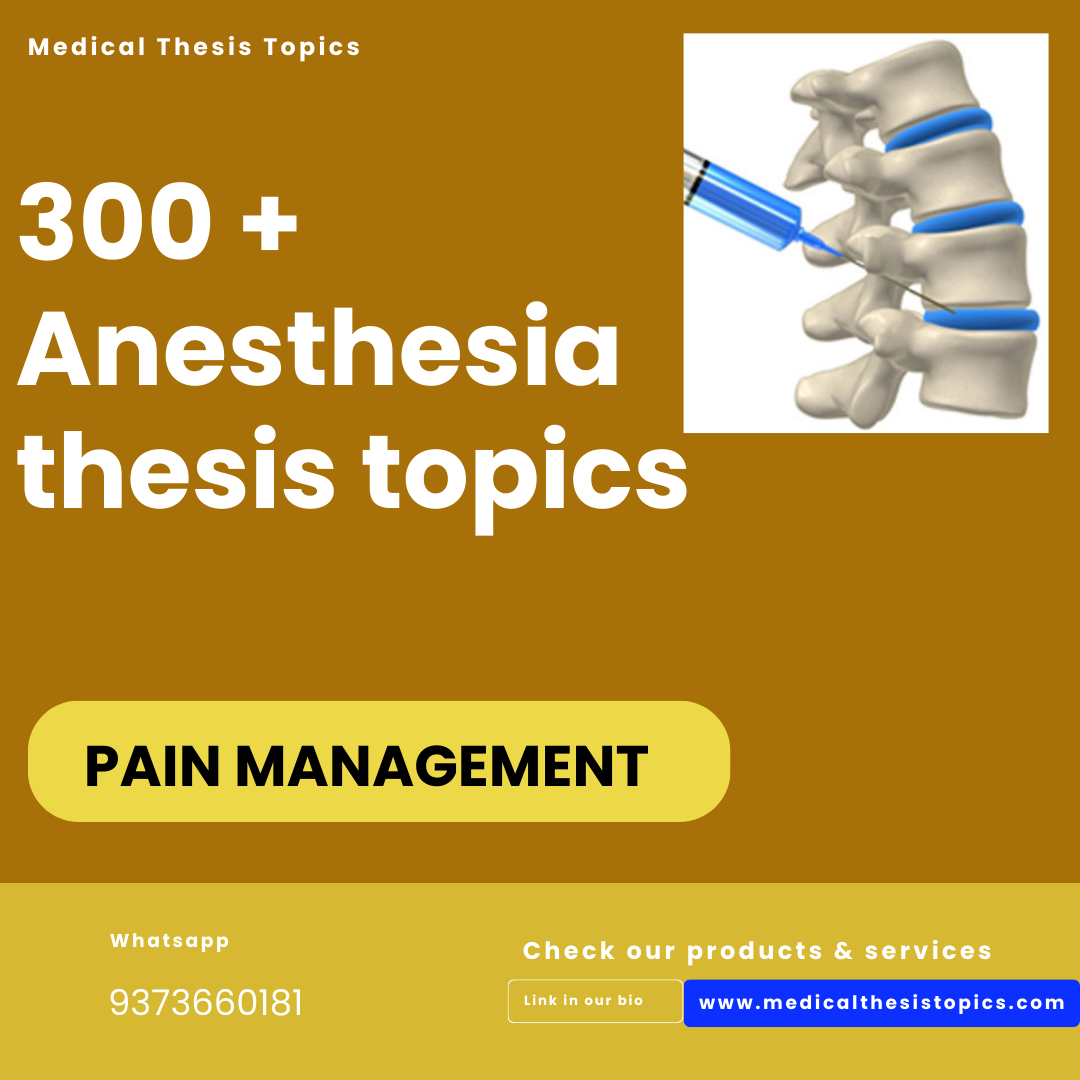 thesis topics related to pain management