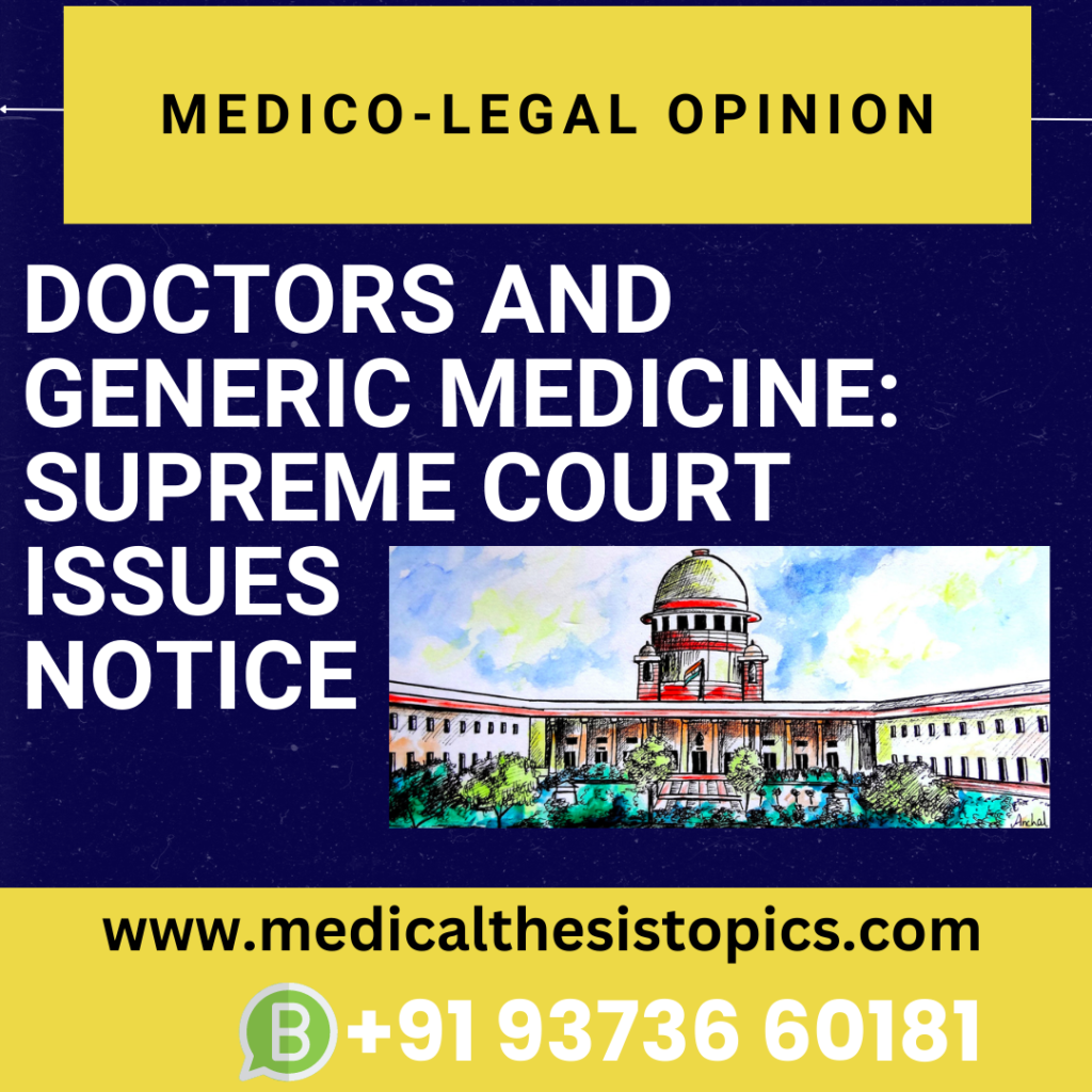 disciplinary action against doctors not prescribing generic medicine