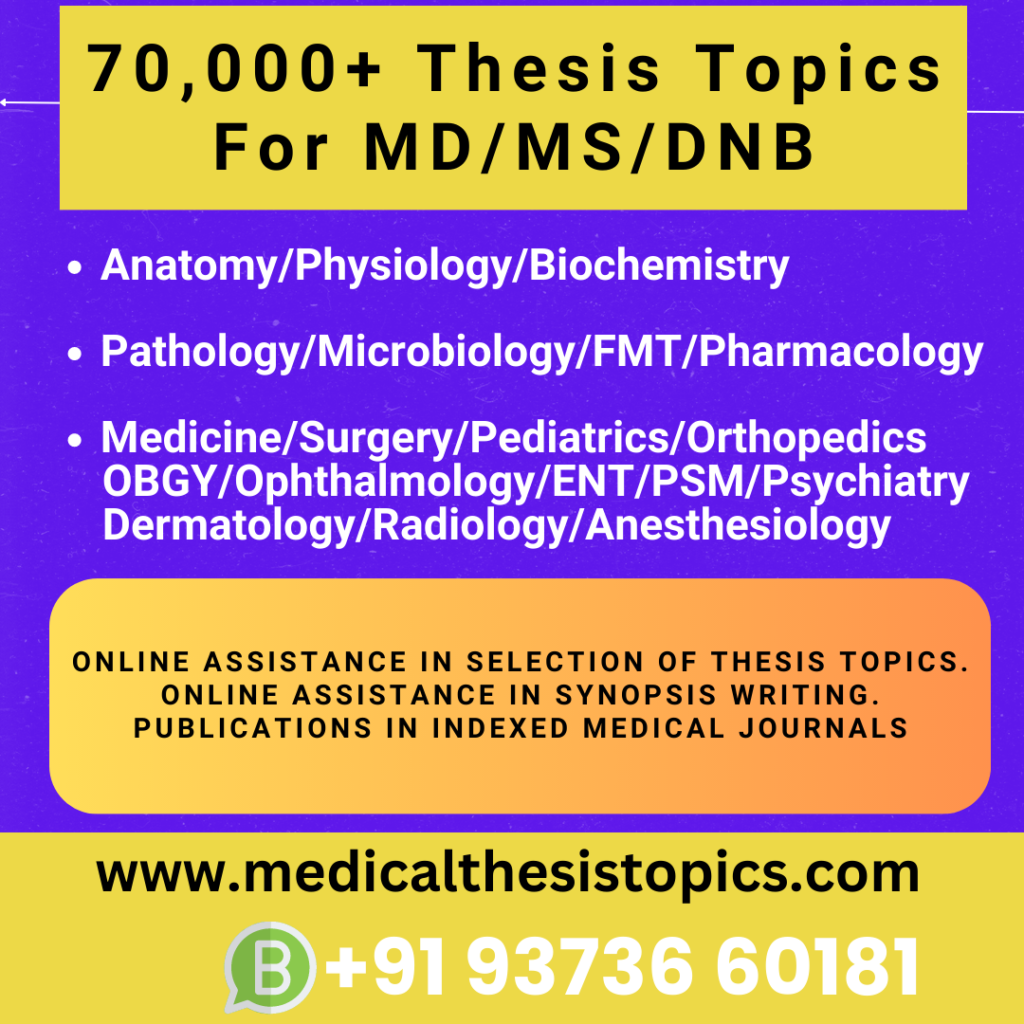 medical thesis topics