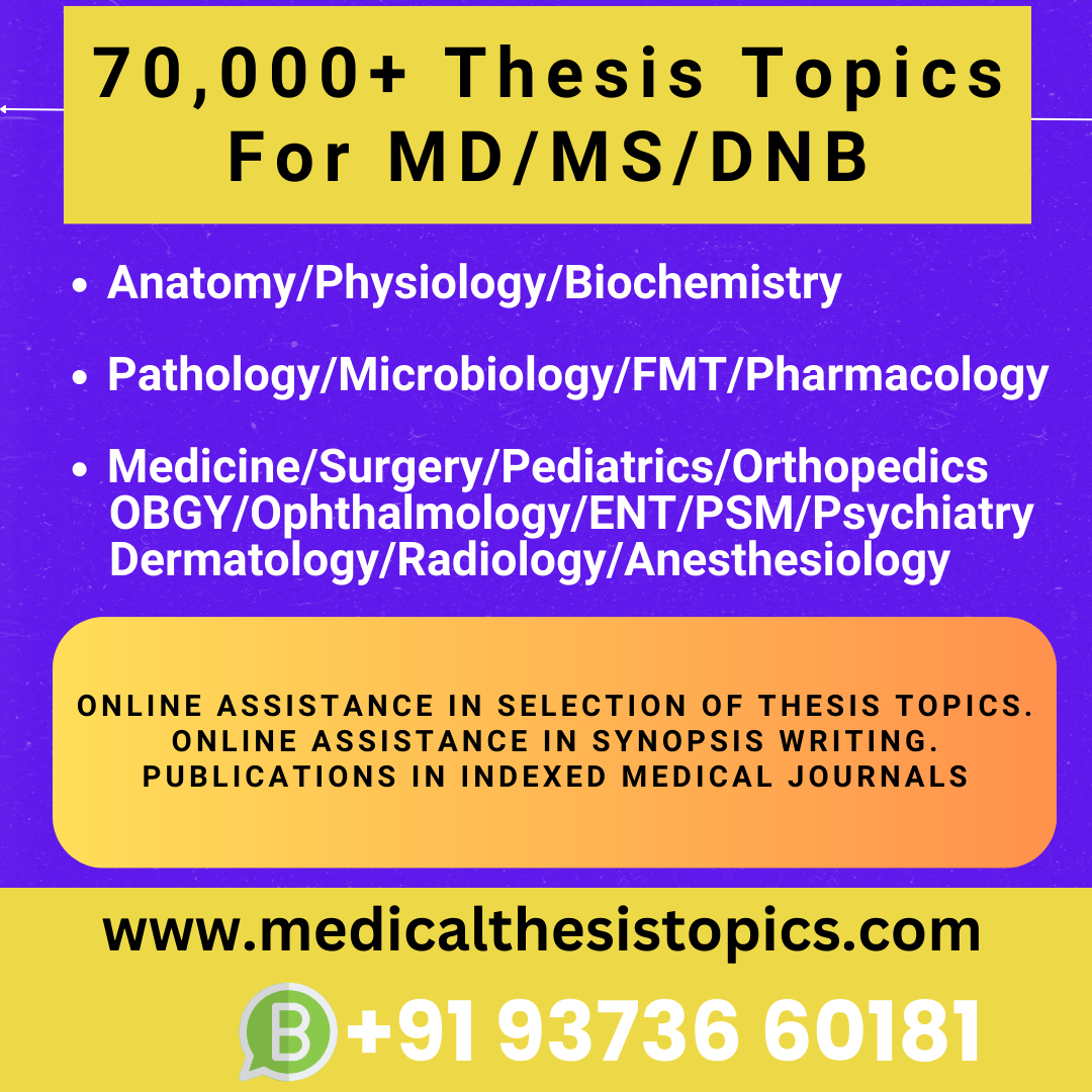 thesis topics medical