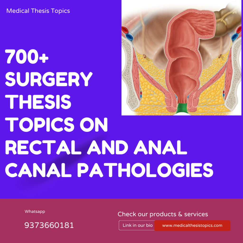 rectal and anal canal pathologies