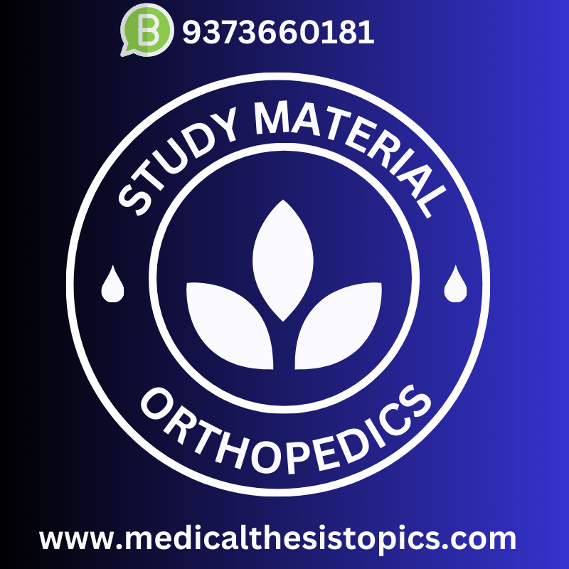 Orthopedics thesis