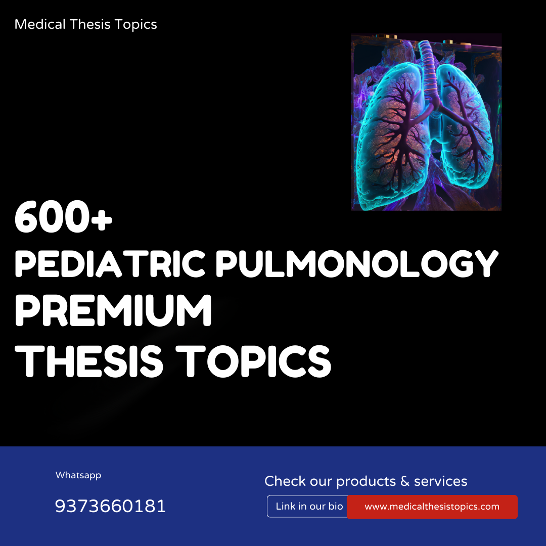 new thesis topics in pulmonology