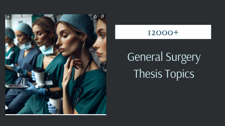 list of thesis topics in surgery