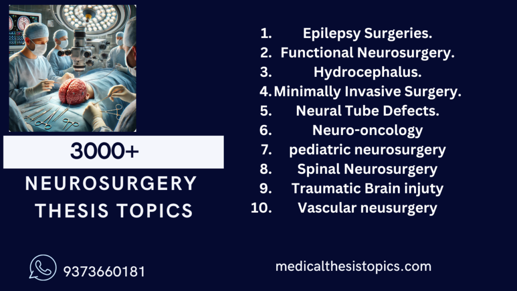 mch neurosurgery thesis topics