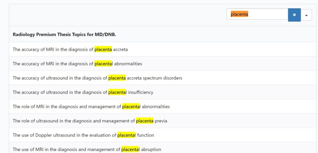 Radiology Thesis Topics