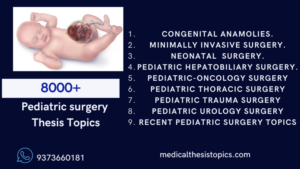 Pediatric Surgery Thesis Topics