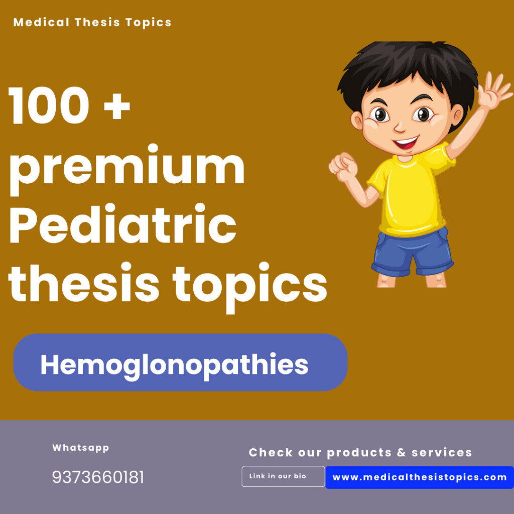 thesis topics on hemoglobinopathies