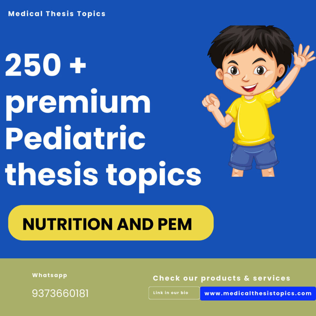 thesis topics on nutrition and PEM