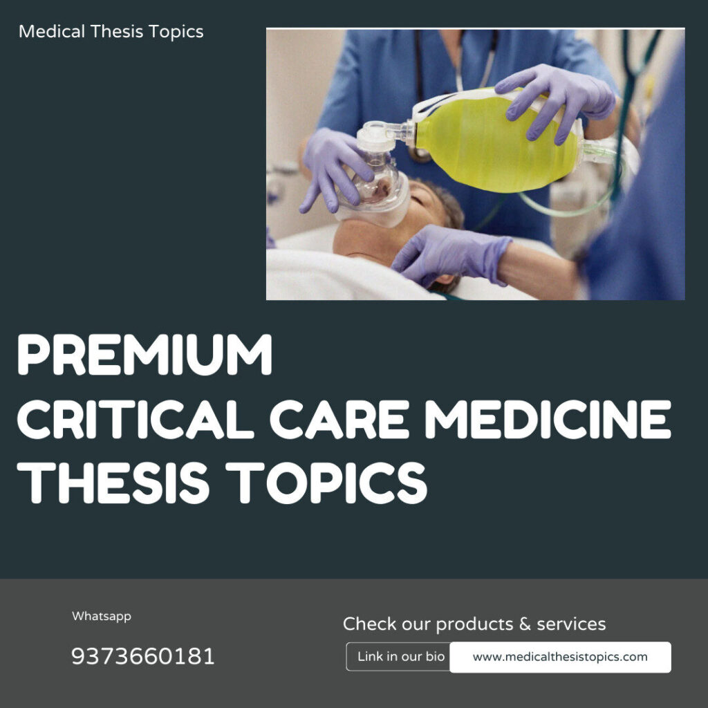 critical care medicine thesis topics
