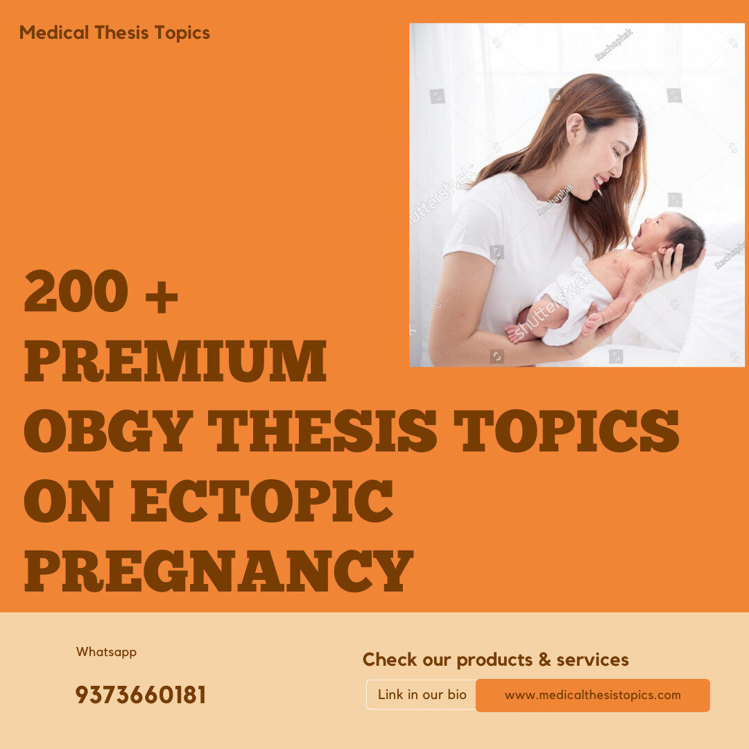 Obstetrics And Gynecology Dissertation Topics - medicalthesistopics