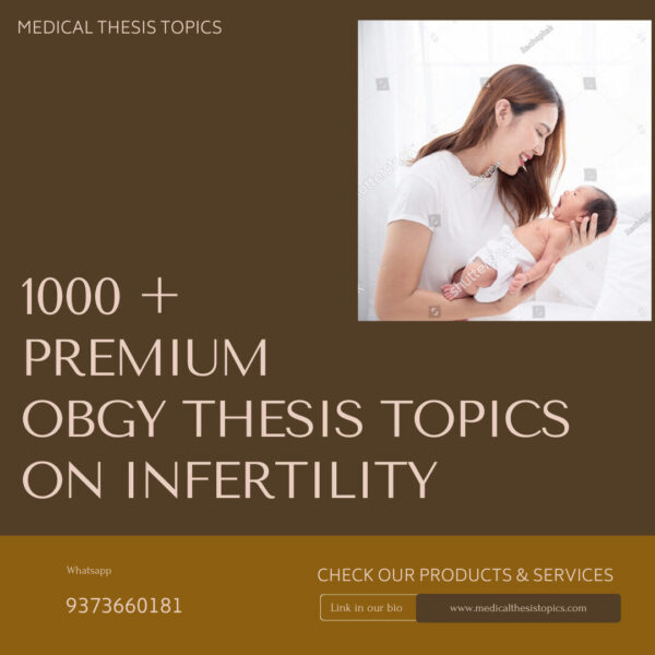 Obstetrics And Gynecology Dissertation Topics - medicalthesistopics