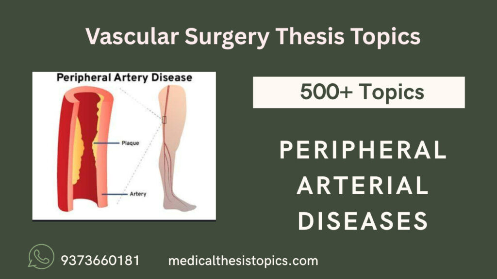 vascular surgery thesis topics on peripheral arterial diseases