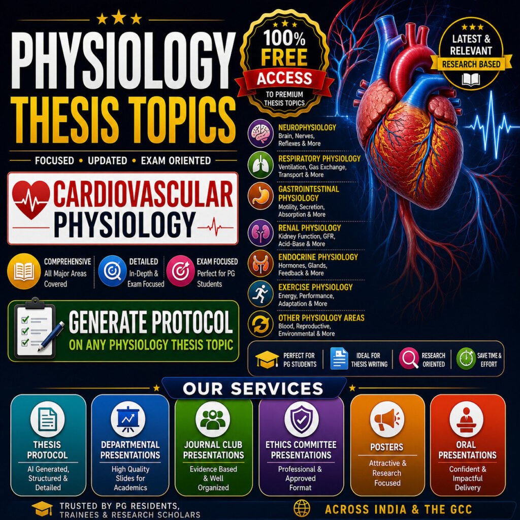 CARDIOVASCULAR PHYSIOLOGY DISSERTATION TOPICS