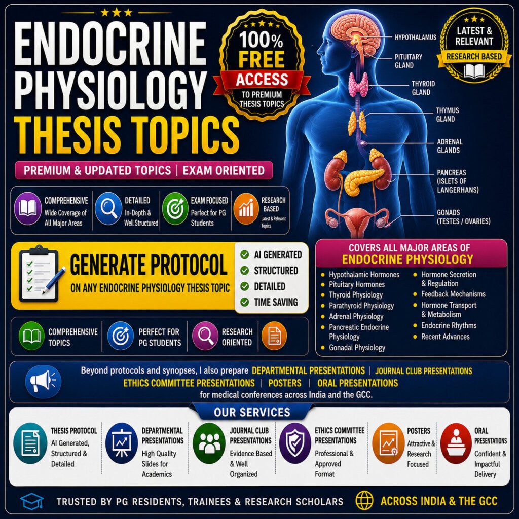 ENDOCRINE PHYSIOLOGY DISSERTATION TOPICS
