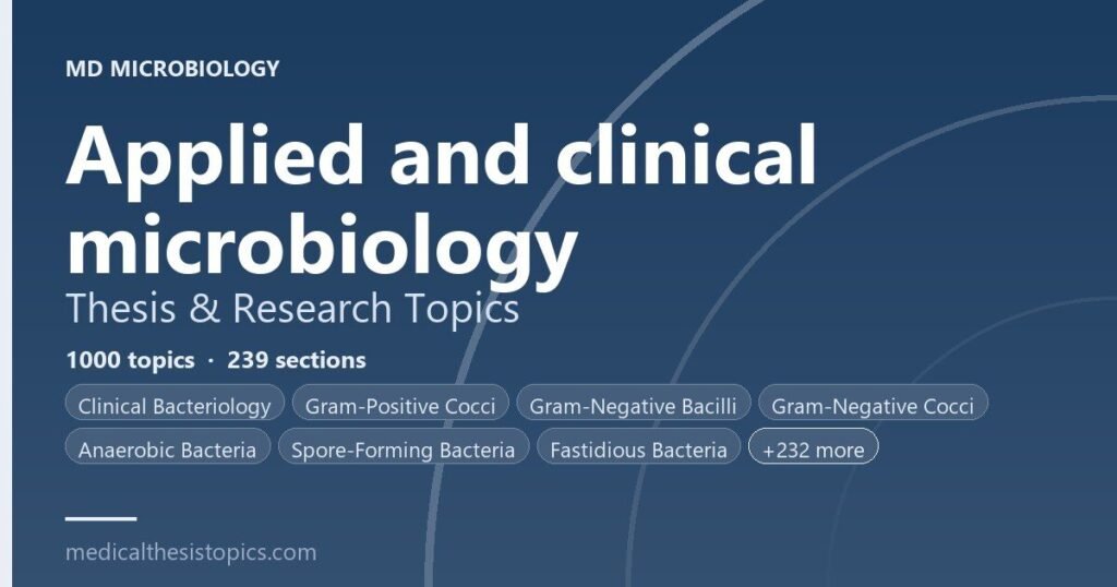 clinical Microbiology thesis topics
