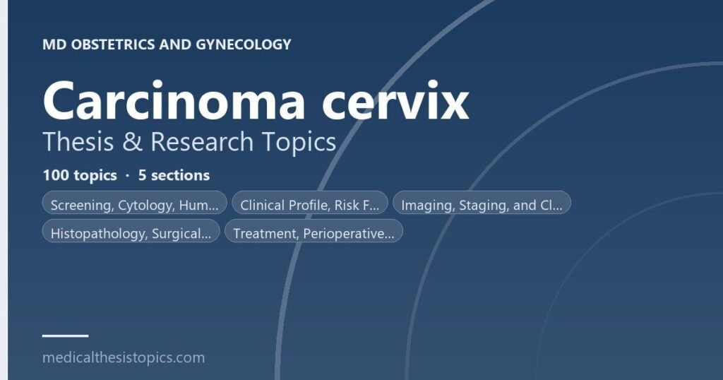 carcinoma cervix thesis topics