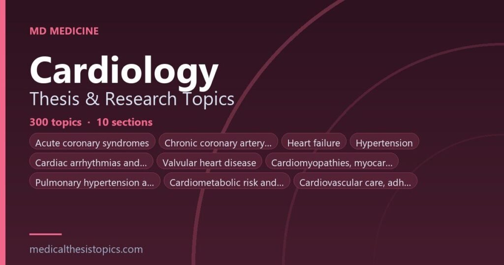 Cardiology Thesis Topics