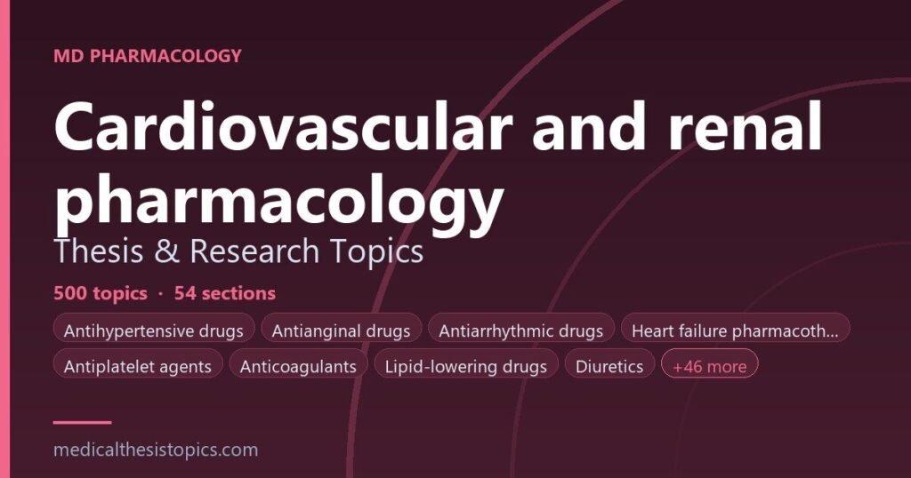 systemic pharmacology thesis topics