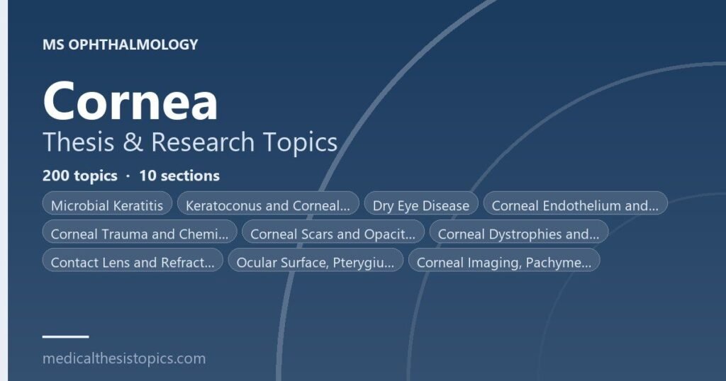 cornea research topics