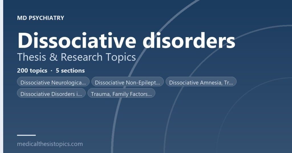 Dissociative Disorders thesis topics