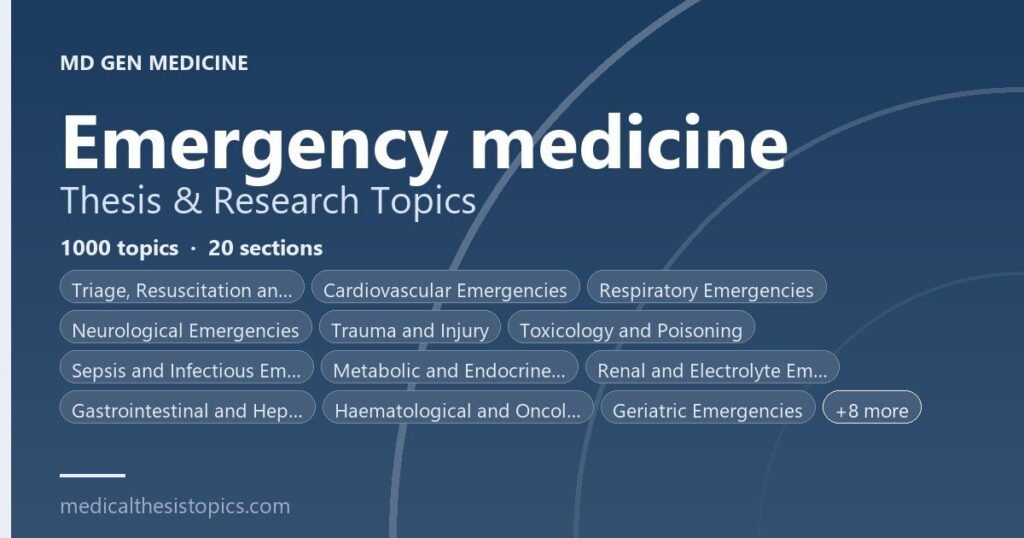 emergnecy medicine research topics