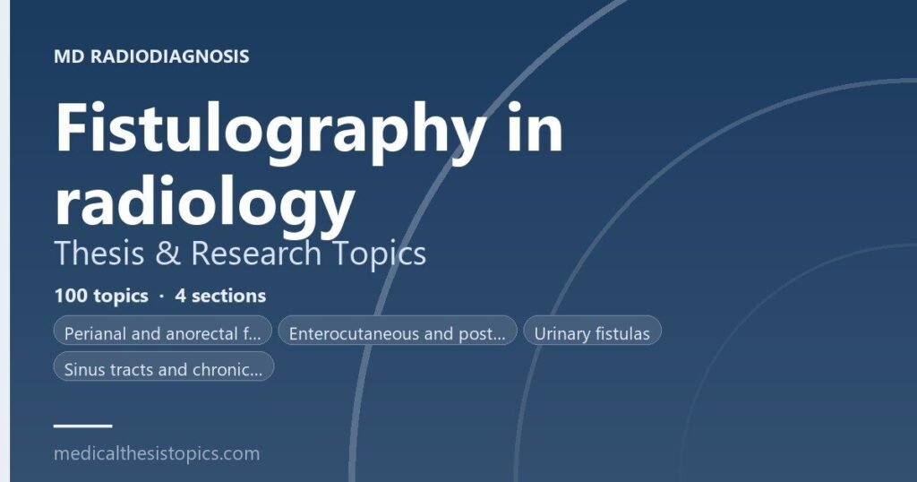fistulography research topics