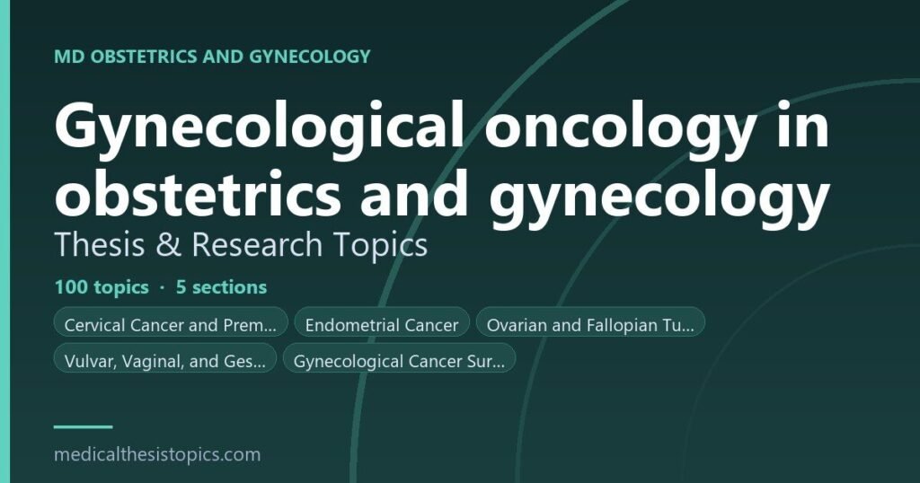 gynecological oncology thesis topics