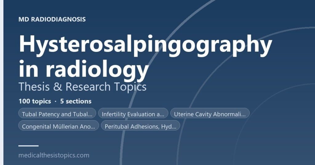 hysterosalpingography thesis topics