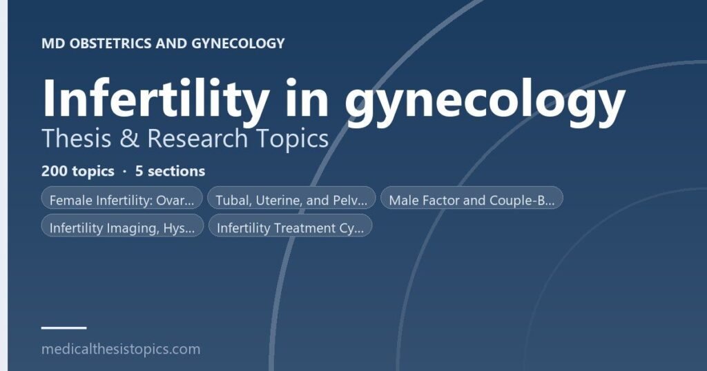 INFERTILITY THESIS TOPICS