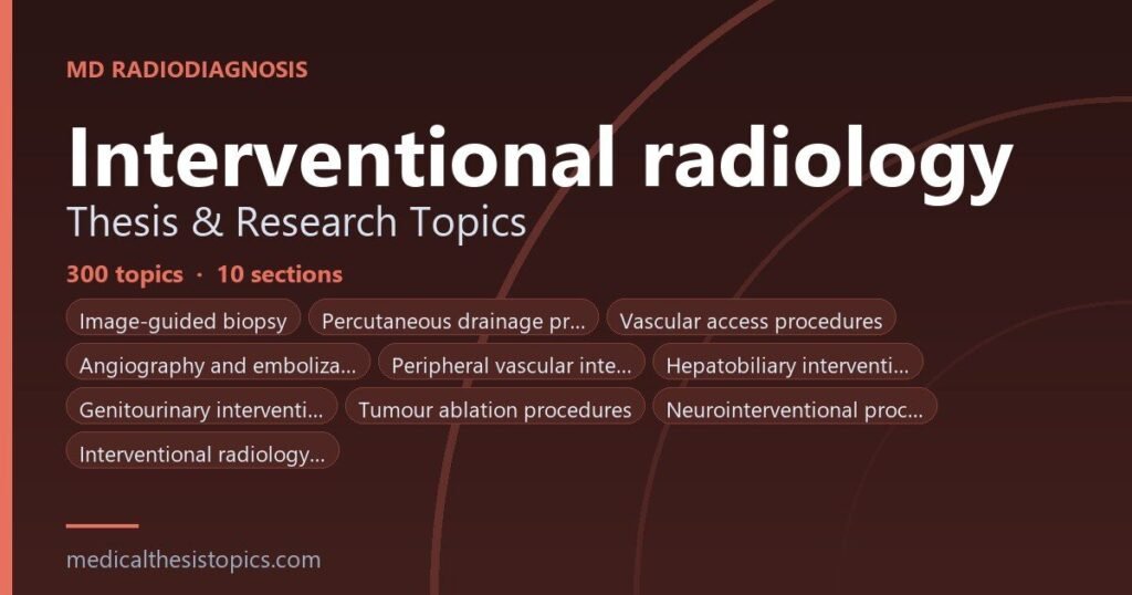 interventional Radiology research topics
