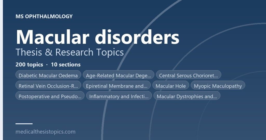 macular diseases thesis topics