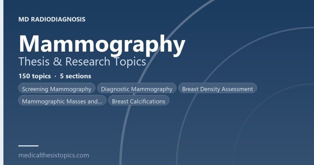mammography thesis Topics