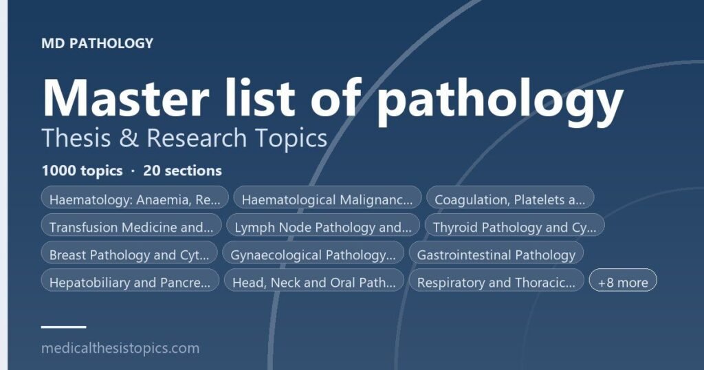 pathology thesis topics
