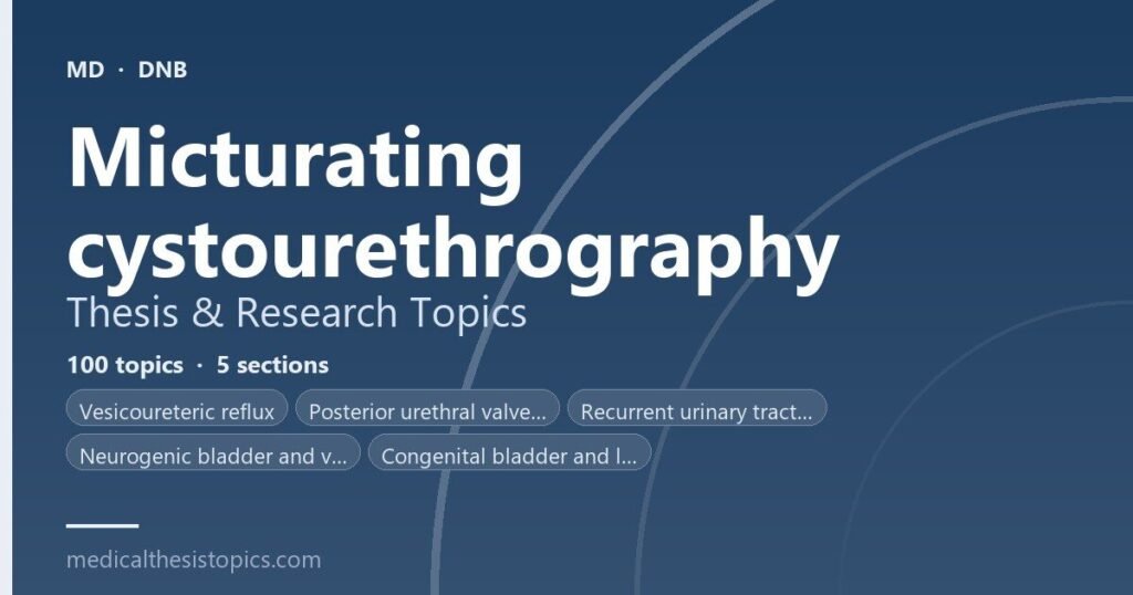 MCUG thesis topics