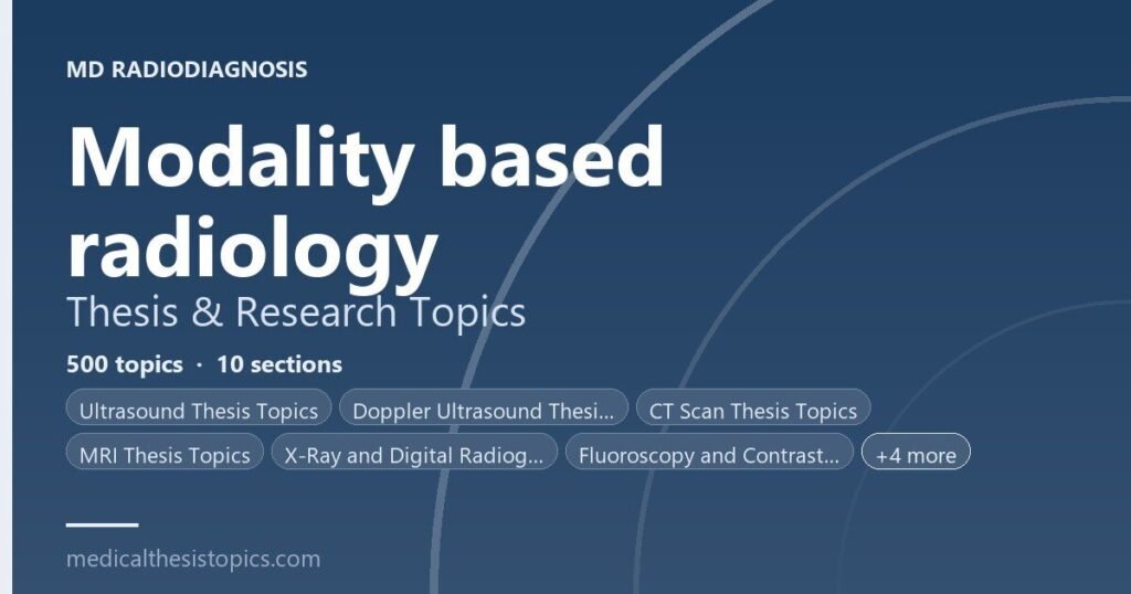 modality based radiology research topics