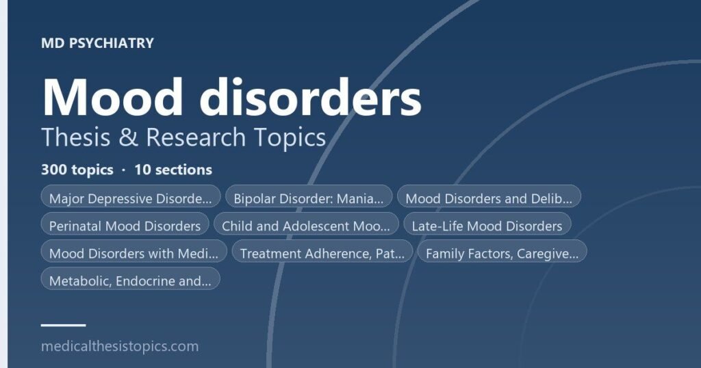 Mood Disorders Thesis Topics