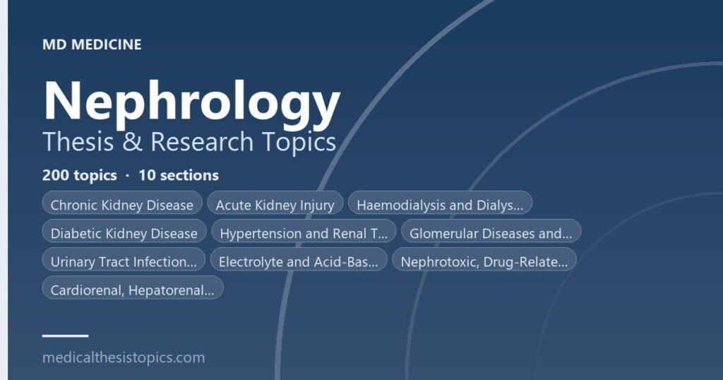 Nephrology Thesis Topics