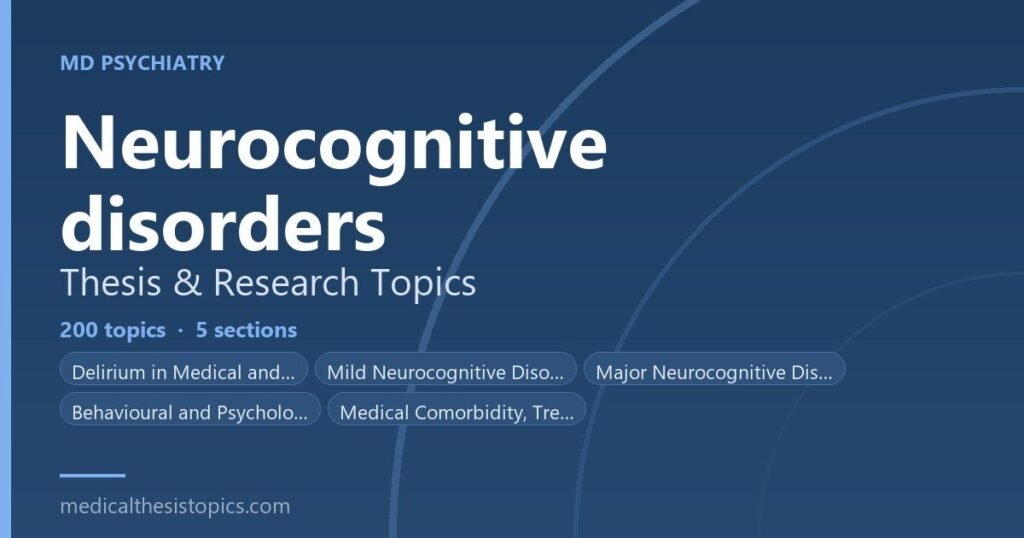 neurocognitive research thesis topics
