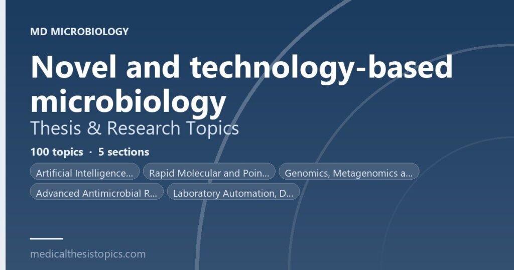 Recent MIcrobiology Thesis Topics