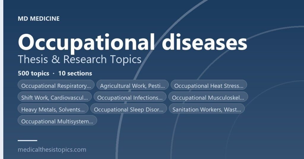 occupational diseases research topics